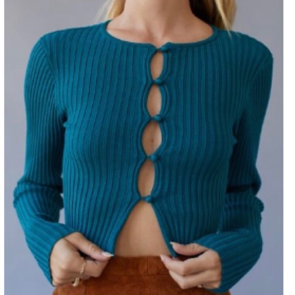 Urban Outfitters Tops - UO Peyton Fitted Cropped Cardigan
